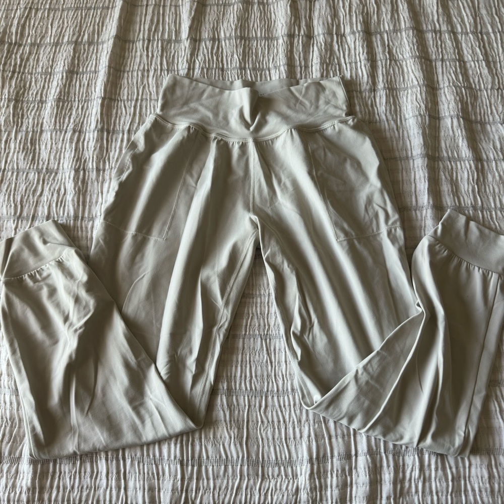 Athleta Cream Jogger Pants